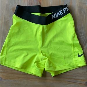 Nike Pro Women’s Neon Spandex Shorts